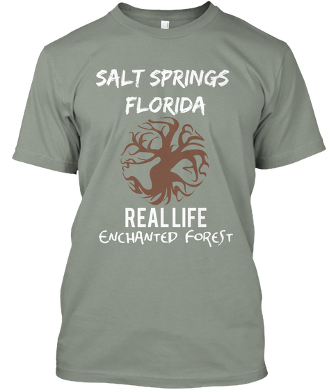 Salt Spring Florida Reallife Enchanted Forest Grey T-Shirt Front