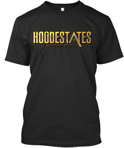 Hoodestates  Black T-Shirt Front