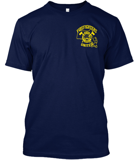 Firefighters United Navy Camiseta Front