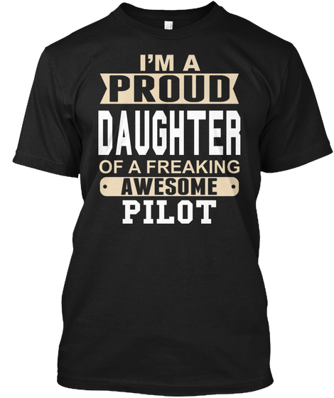Daughter Pilot Black áo T-Shirt Front