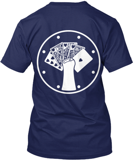 King Of Hearts   Hidden Leaves Tee Navy T-Shirt Back