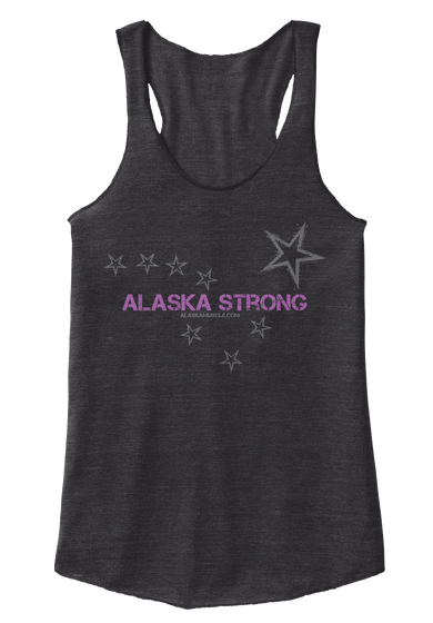 Alaska Strong Alaskamuscle.Com Eco Black T-Shirt Front
