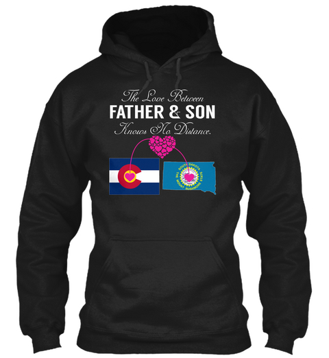 Father Son   Colorado South Dakota Black Maglietta Front