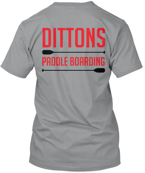 Dittons Paddle Boarding Sport Grey T-Shirt Back