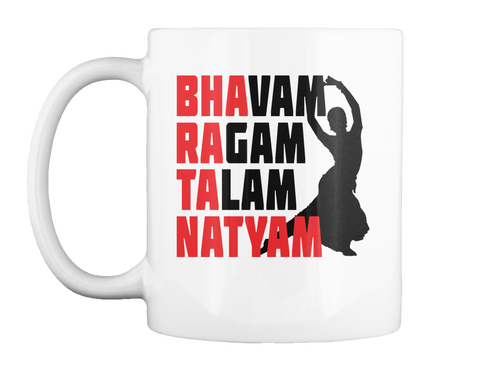 Bhavam Ragam Talam Natyam White T-Shirt Front