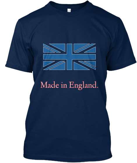 Made In England. Navy Maglietta Front