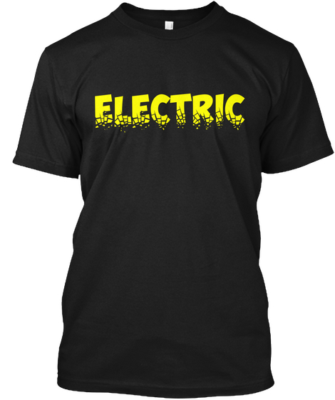 Electric Yellow Black T-Shirt Front