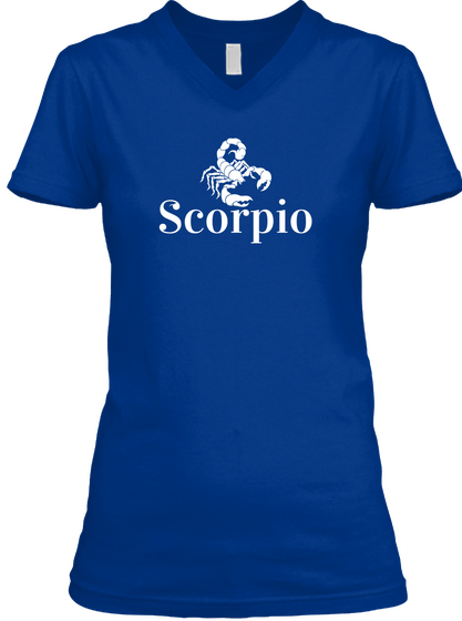 Scorpio White True Royal T-Shirt Front