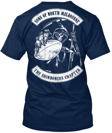 Sons Of North Melbourne The Shinboners Chapter Navy Kaos Back