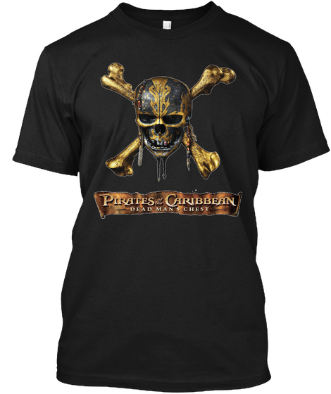 Pirates Of The Caribbean Dead Mans Chest Black Maglietta Front