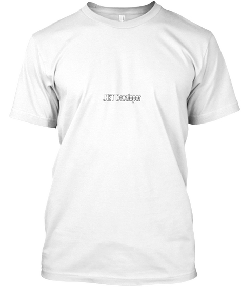 .Net Developer White Camiseta Front