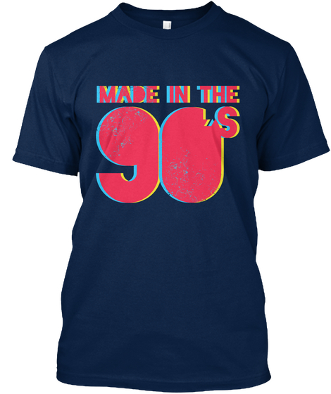 Made In The 90's Navy Camiseta Front