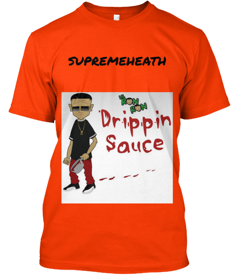 Supremeheath
 Orange áo T-Shirt Front