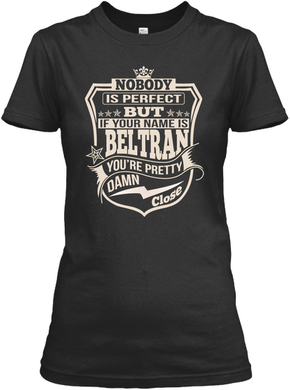 Nobody Perfect Beltran Thing Shirts Black Kaos Front