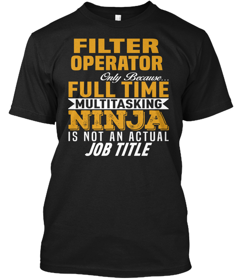 Filter Operator Black T-Shirt Front