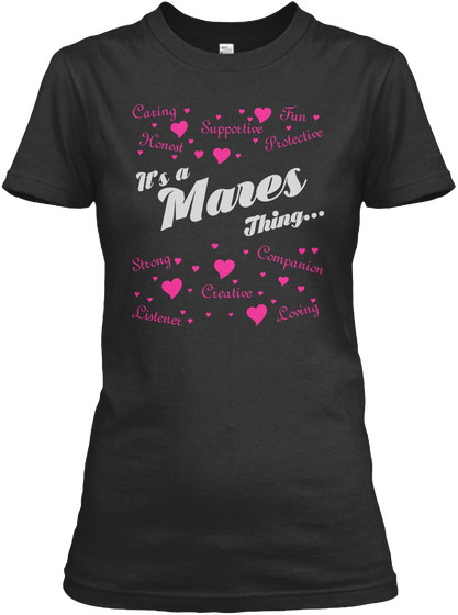 It's Mares Thing... Black Camiseta Front