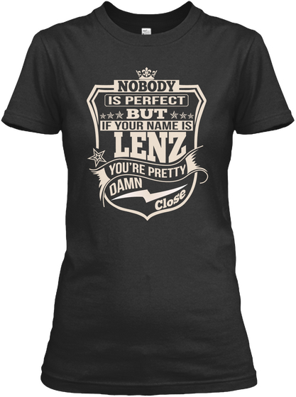 Nobody Perfect Lenz Thing Shirts Black Kaos Front