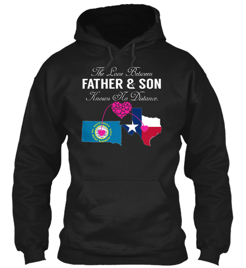 Father Son   South Dakota Texas Black T-Shirt Front