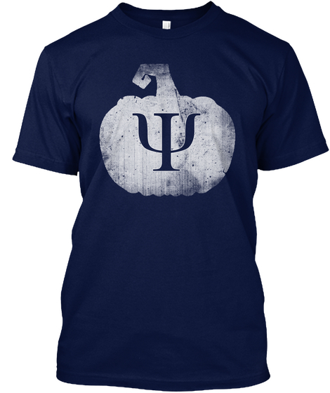 Pumpkin Psychology Navy Camiseta Front