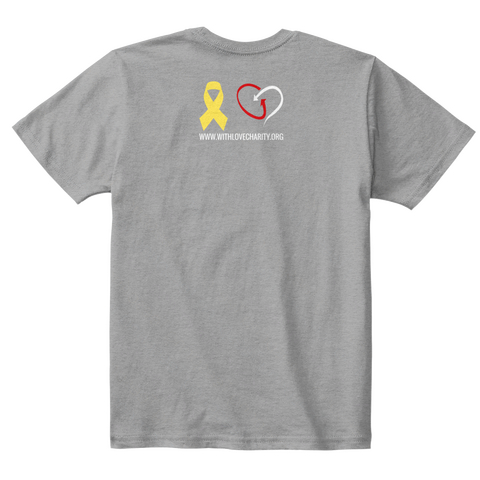 Www.Withlovecharity.Org Light Heather Grey  T-Shirt Back