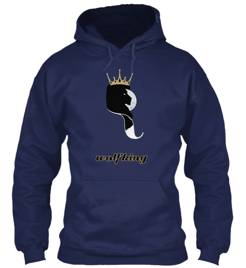 Wolfking Navy T-Shirt Front