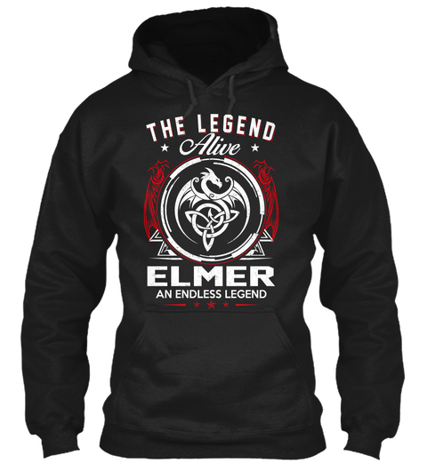 The Legend Alive Elmer An Endless Legend Black T-Shirt Front