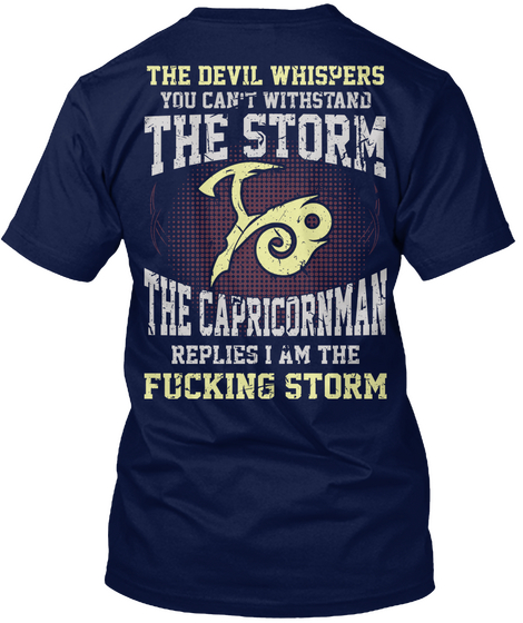 The Storm The Capricornman Navy áo T-Shirt Back