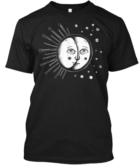 Alchemy Sun And Moon Black áo T-Shirt Front