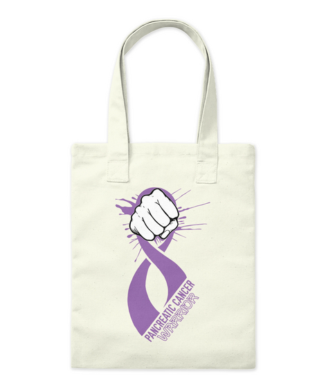 Pancreatic Cancer Warrior Tote Bags Natural T-Shirt Front