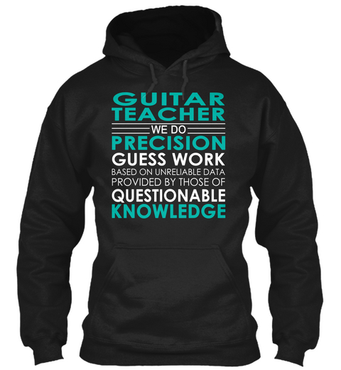 Guitar Teacher   Precision Black T-Shirt Front