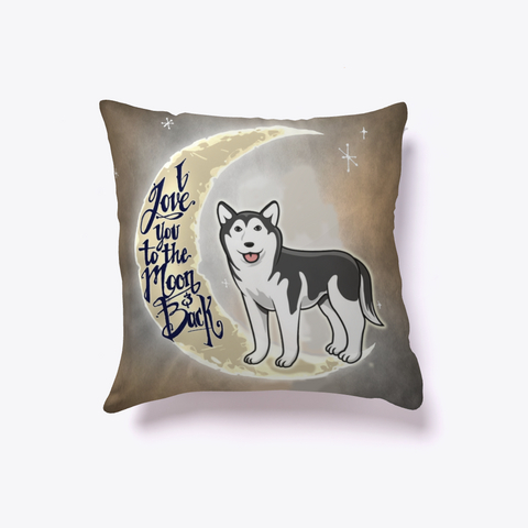 Husky Lover Pillow White Kaos Front