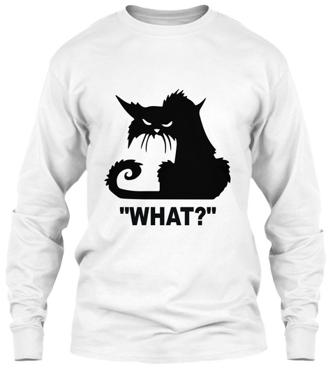 Cat White Camiseta Front