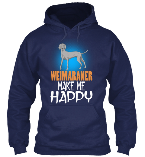 Love With My Weimaraner Dog Navy áo T-Shirt Front