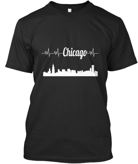 Chicago Black T-Shirt Front