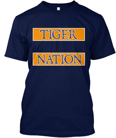 Tiger Nation Navy T-Shirt Front