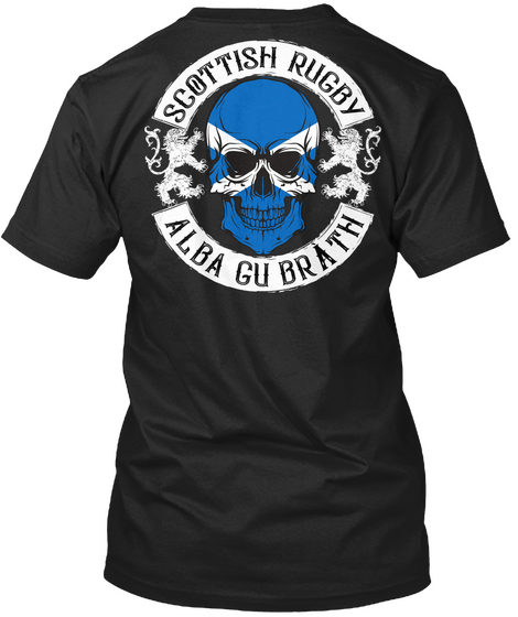 Scottish Rugby Alba Gu Brath Black áo T-Shirt Back