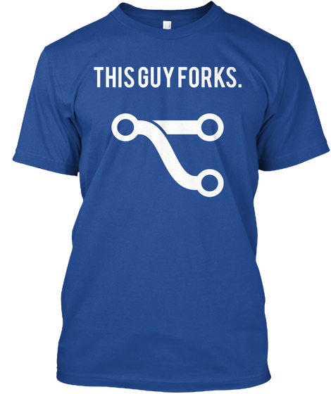 This Guy Forks. Deep Royal áo T-Shirt Front