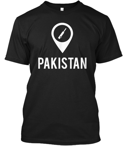 Pakistan Black áo T-Shirt Front