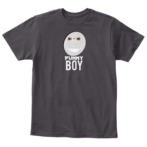 Funny Boy Heathered Charcoal  áo T-Shirt Front