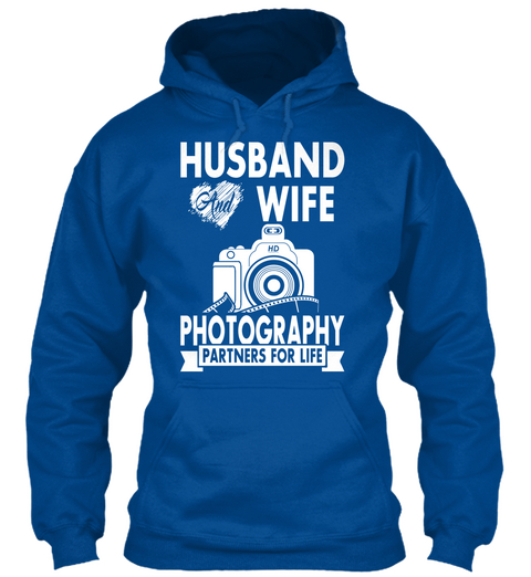 Husband And Wife Photography Partners For Life Royal Camiseta Front