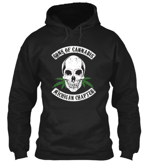 Sons Of Cannabis (Michigan) Hoodie Black Camiseta Front