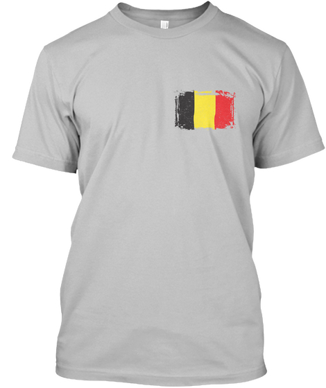 Belgium Flag T Shirt Sport Grey Kaos Front