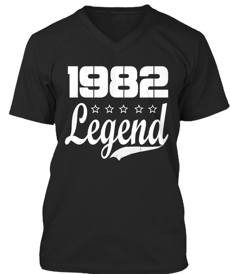 1982 Legend Black áo T-Shirt Front