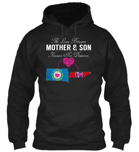 Mother Son   South Dakota Tennessee Black T-Shirt Front