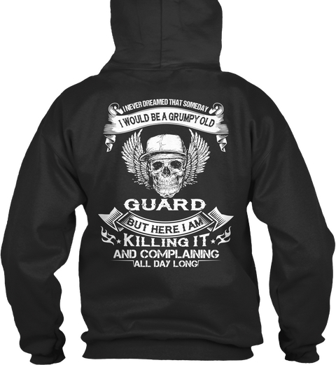 Guard Jet Black T-Shirt Back