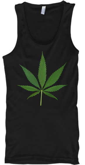 Weed Tank Black T-Shirt Front