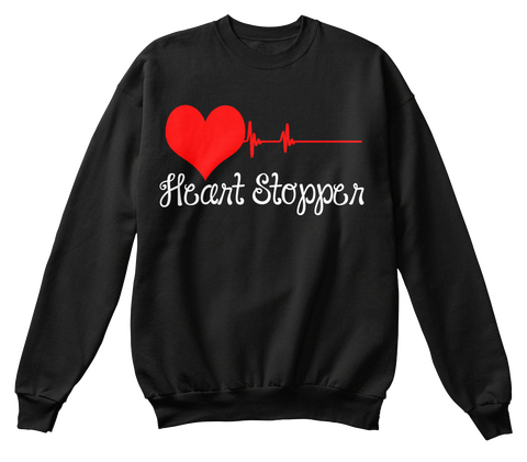 Heart Stopper Black áo T-Shirt Front