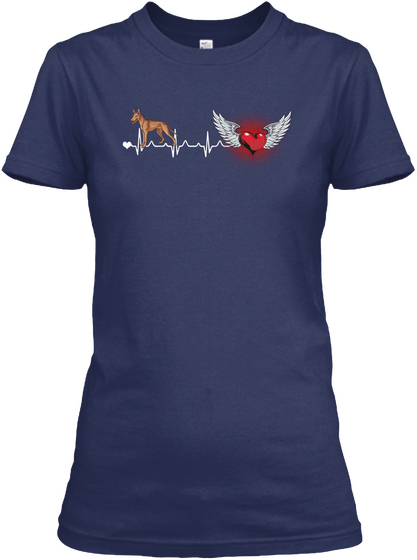 Pharaoh Hound Dog In My Heart Navy T-Shirt Front