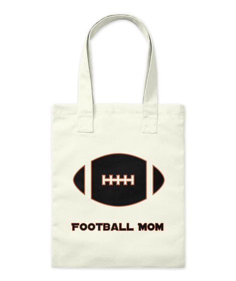 Football Mom Natural T-Shirt Front