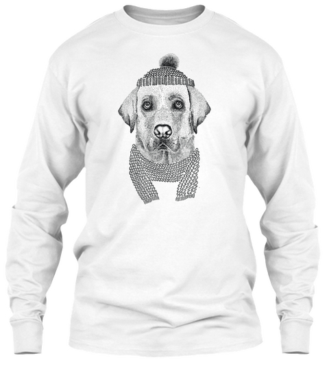 Labrador Muca Dream Winter Collection White áo T-Shirt Front